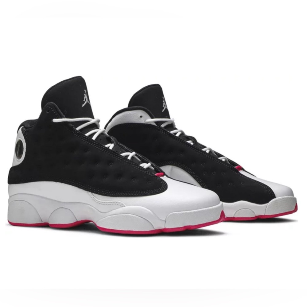 Air Jordan Retro 13 in White, Pink and Black. Like new condition!